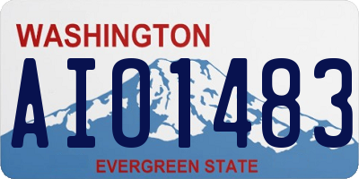 WA license plate AIO1483