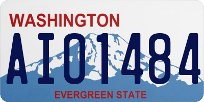 WA license plate AIO1484