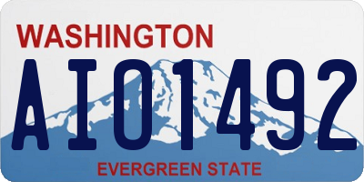 WA license plate AIO1492