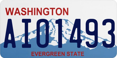 WA license plate AIO1493
