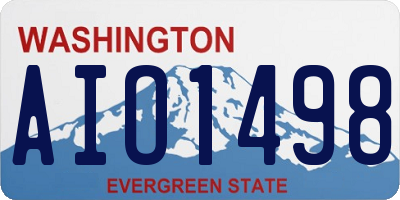 WA license plate AIO1498