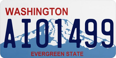 WA license plate AIO1499