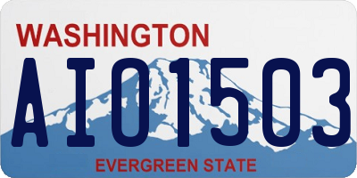 WA license plate AIO1503