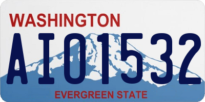 WA license plate AIO1532
