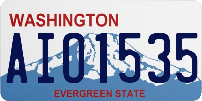 WA license plate AIO1535