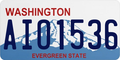 WA license plate AIO1536