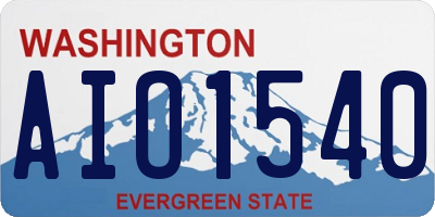 WA license plate AIO1540