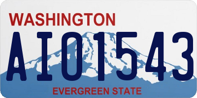 WA license plate AIO1543