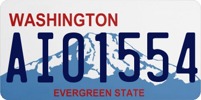 WA license plate AIO1554