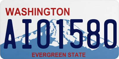 WA license plate AIO1580