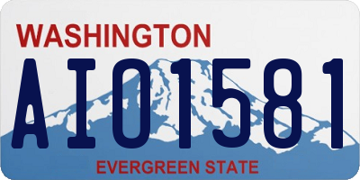 WA license plate AIO1581