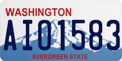 WA license plate AIO1583