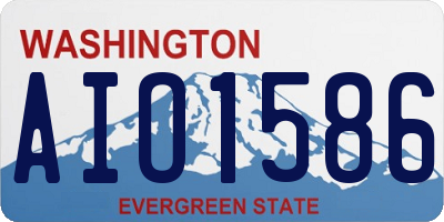WA license plate AIO1586