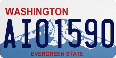 WA license plate AIO1590