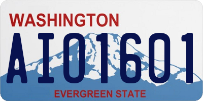 WA license plate AIO1601