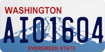 WA license plate AIO1604