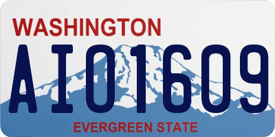 WA license plate AIO1609