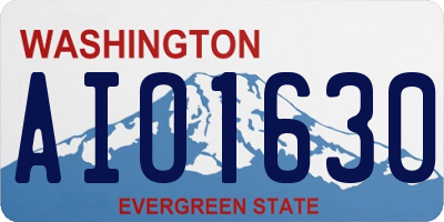 WA license plate AIO1630
