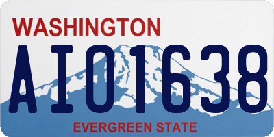 WA license plate AIO1638