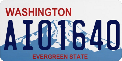WA license plate AIO1640