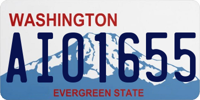 WA license plate AIO1655