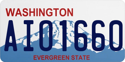 WA license plate AIO1660