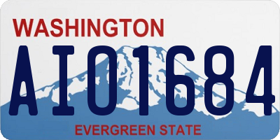 WA license plate AIO1684