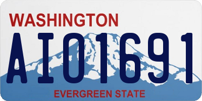 WA license plate AIO1691