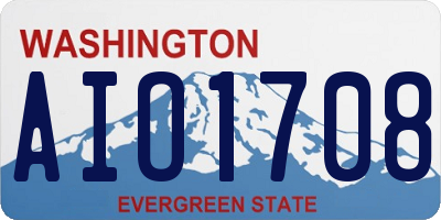 WA license plate AIO1708