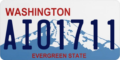 WA license plate AIO1711