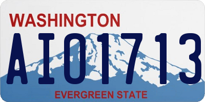 WA license plate AIO1713