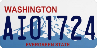 WA license plate AIO1724
