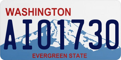 WA license plate AIO1730