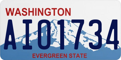 WA license plate AIO1734
