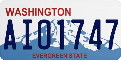 WA license plate AIO1747