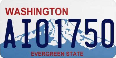 WA license plate AIO1750