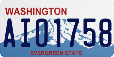WA license plate AIO1758