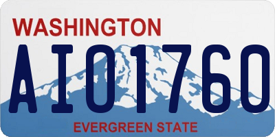 WA license plate AIO1760