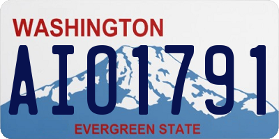 WA license plate AIO1791
