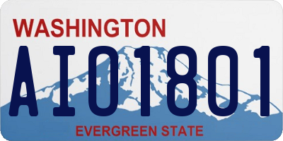 WA license plate AIO1801