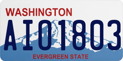WA license plate AIO1803