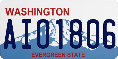 WA license plate AIO1806