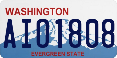WA license plate AIO1808