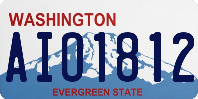 WA license plate AIO1812