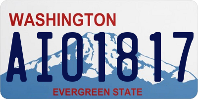 WA license plate AIO1817