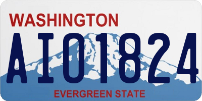 WA license plate AIO1824