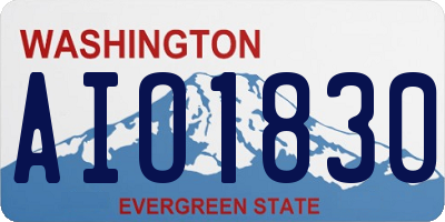 WA license plate AIO1830