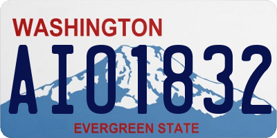 WA license plate AIO1832