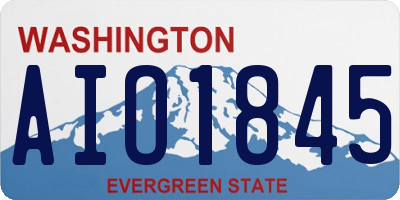 WA license plate AIO1845