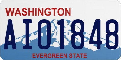 WA license plate AIO1848